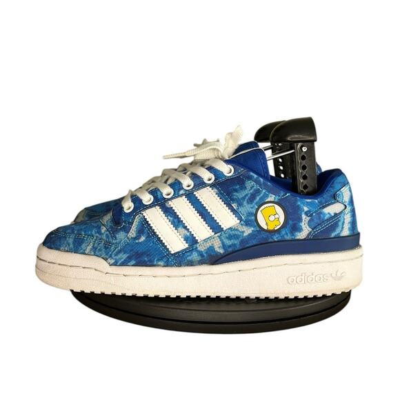 Adidas The Simpsons Forum Low J 'Bart' Sneakers Size 5 Blue White - Picture 1 of 6